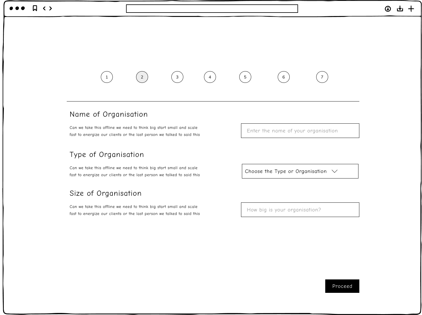 Infoodle - UX Wire Frame - Case Study - One Page