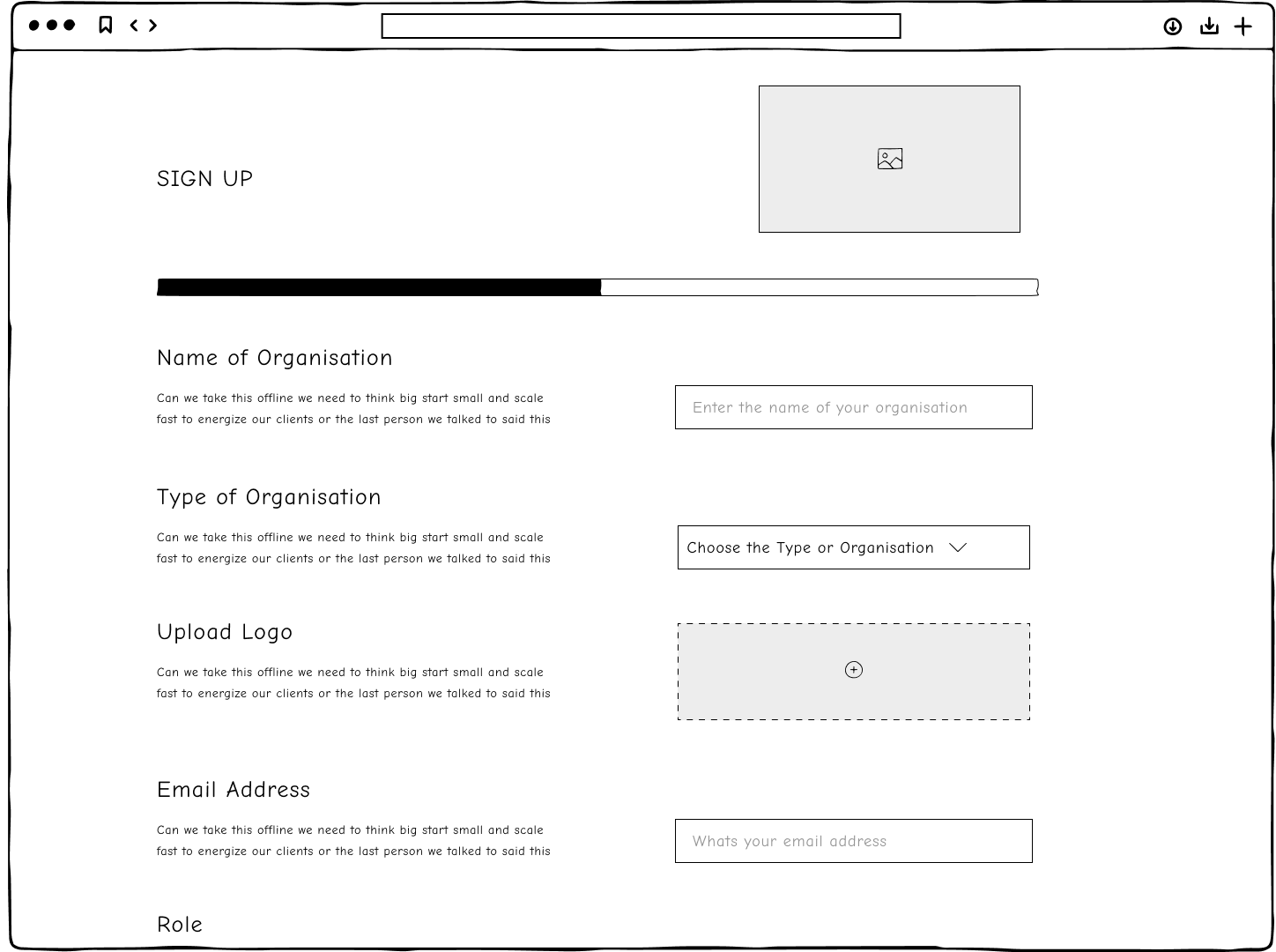 Infoodle - UX Wire Frame - Case Study - One Page