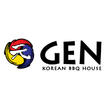GEN Korean BBQ House logo featuring stylized red, blue, and yellow elements resembling the South Korean flag.