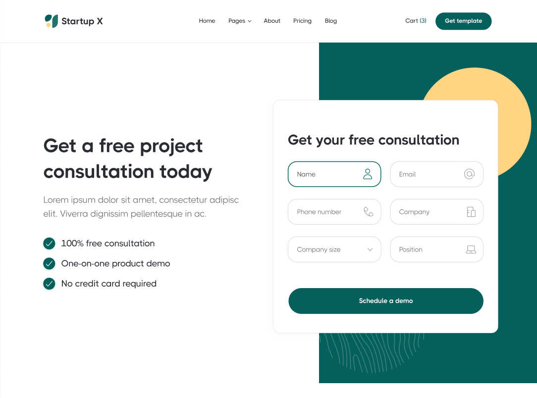 Landing Page - Startup X Webflow Template