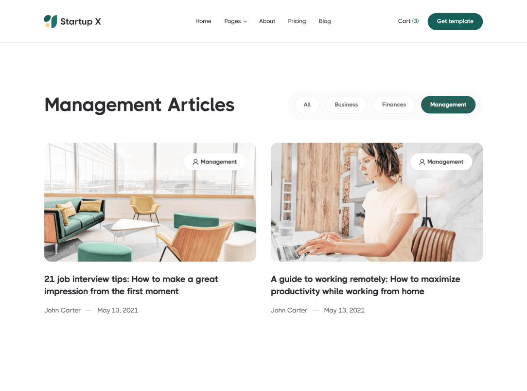 Blog Post - Startup X Webflow Template
