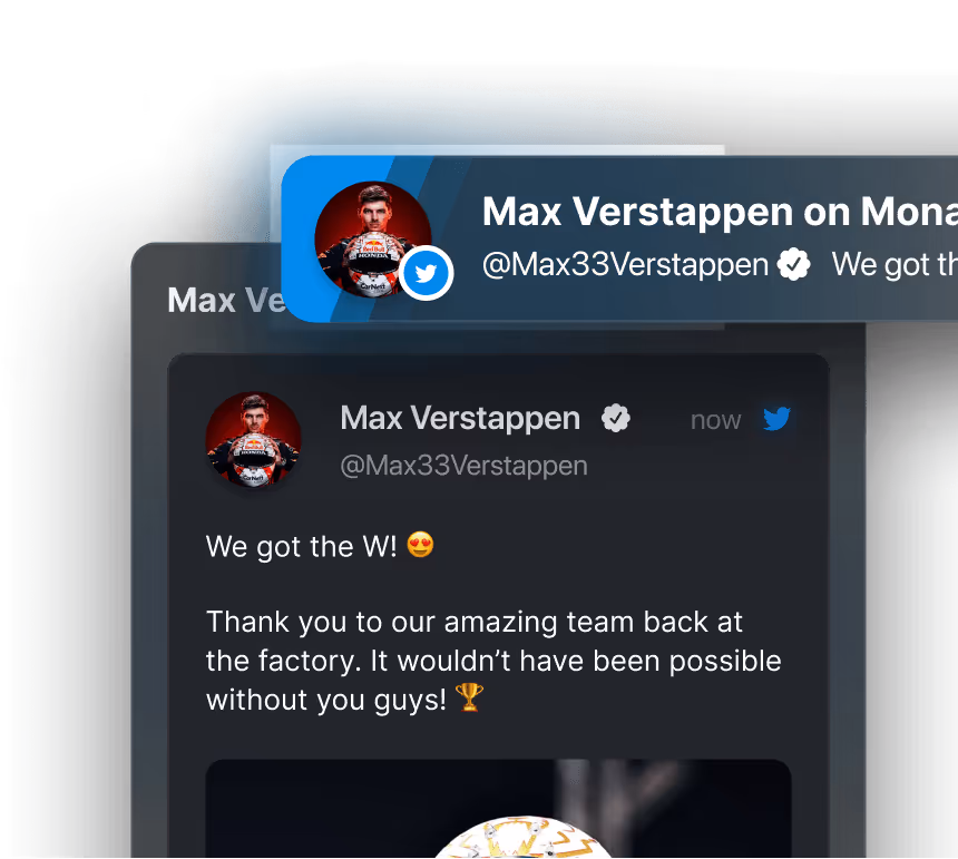 Streamlayer Twitter feature.