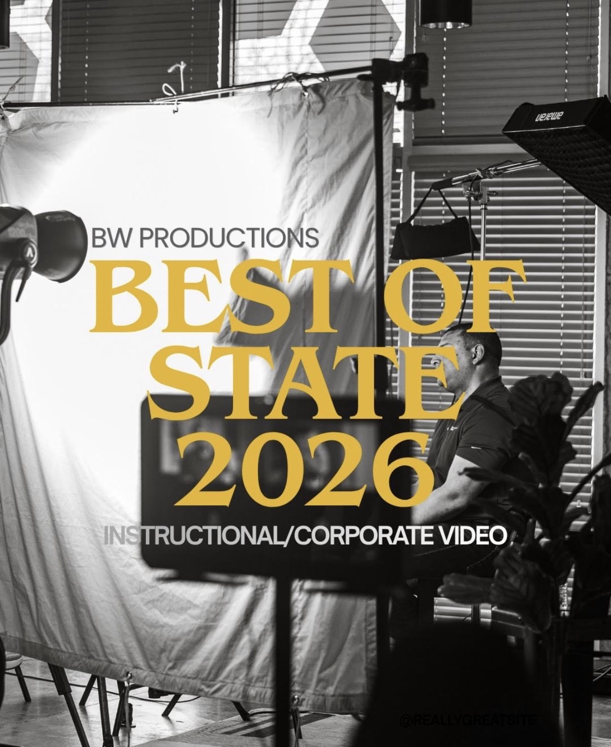 Two producers on set at BW Productions Studio in Salt Lake City