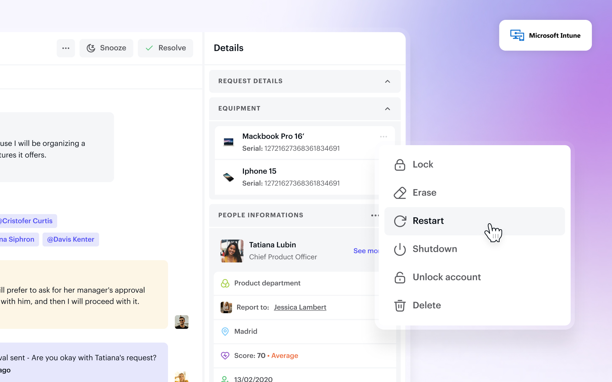 An image showing how Siit integrates with Microsoft InTune