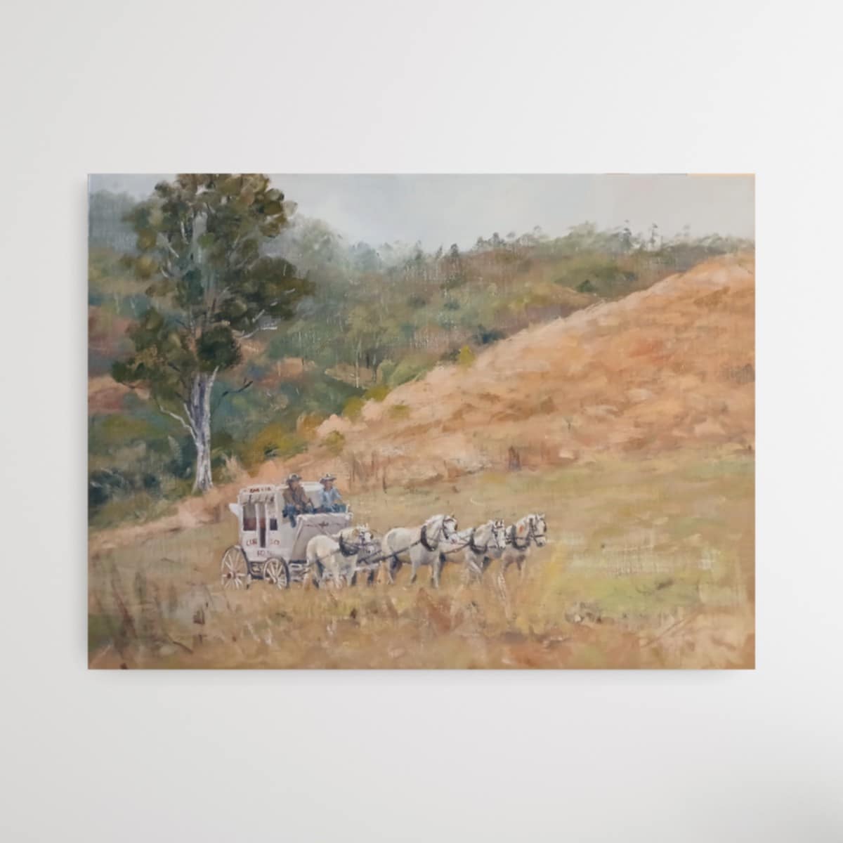 Well here is my second piece in the Stonehouse, Moore Series and the first on the Davanta Livery Stables Mail Run series. This was good fun to paint and actually really complex. There were many problems to solve. I wanted to take the viewer back in time by 150 years or so and capture the 'scene'. I hope you enjoy this piece as much as me!