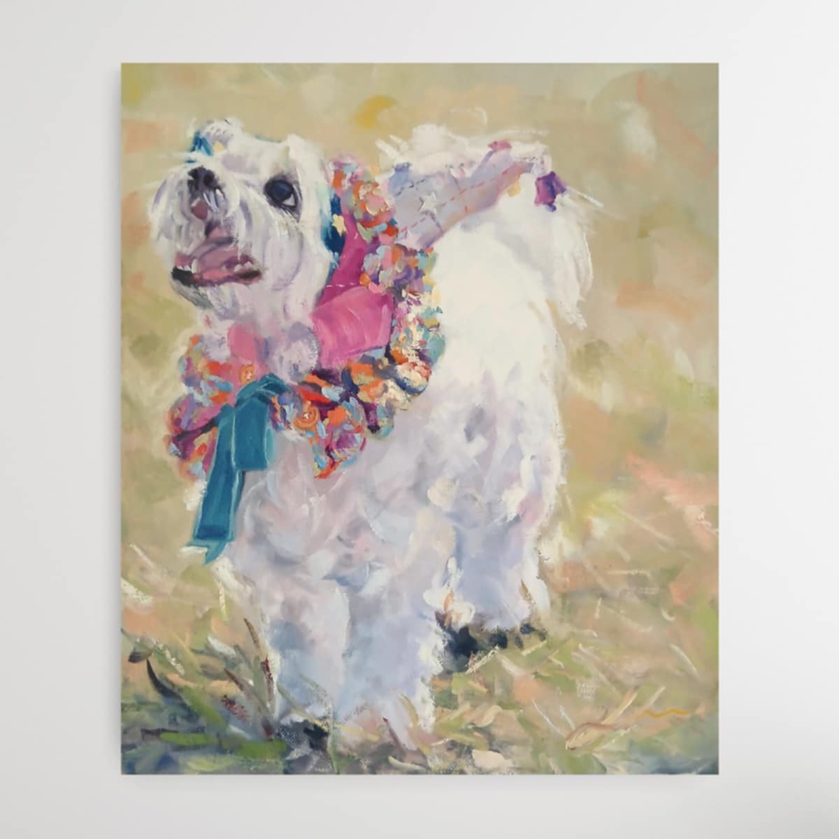 This is my first Winterfest Sydney Medieval Fair piece off the easel. Something to get me into the mood and loosen up a little in preparation for a more involved piece. This little 'puppa' was such a cutie to watch following his humans around. They were a wonderful little family.