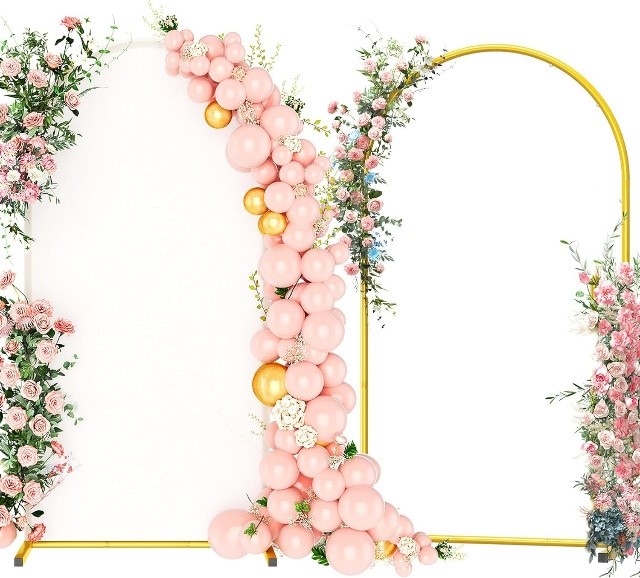 7' metal arch backdrop stand and cover 
