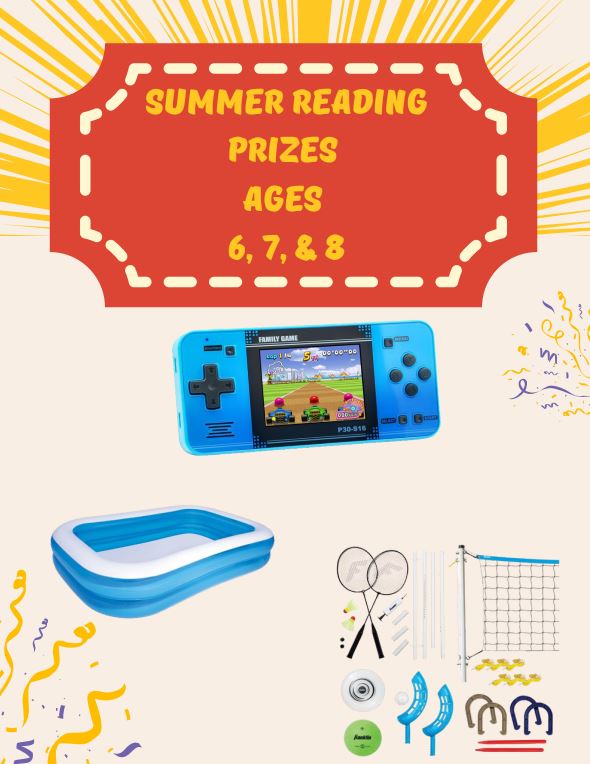 prizes for ages 6, 7, & 8