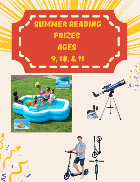 prizes for ages 9, 10, & 11