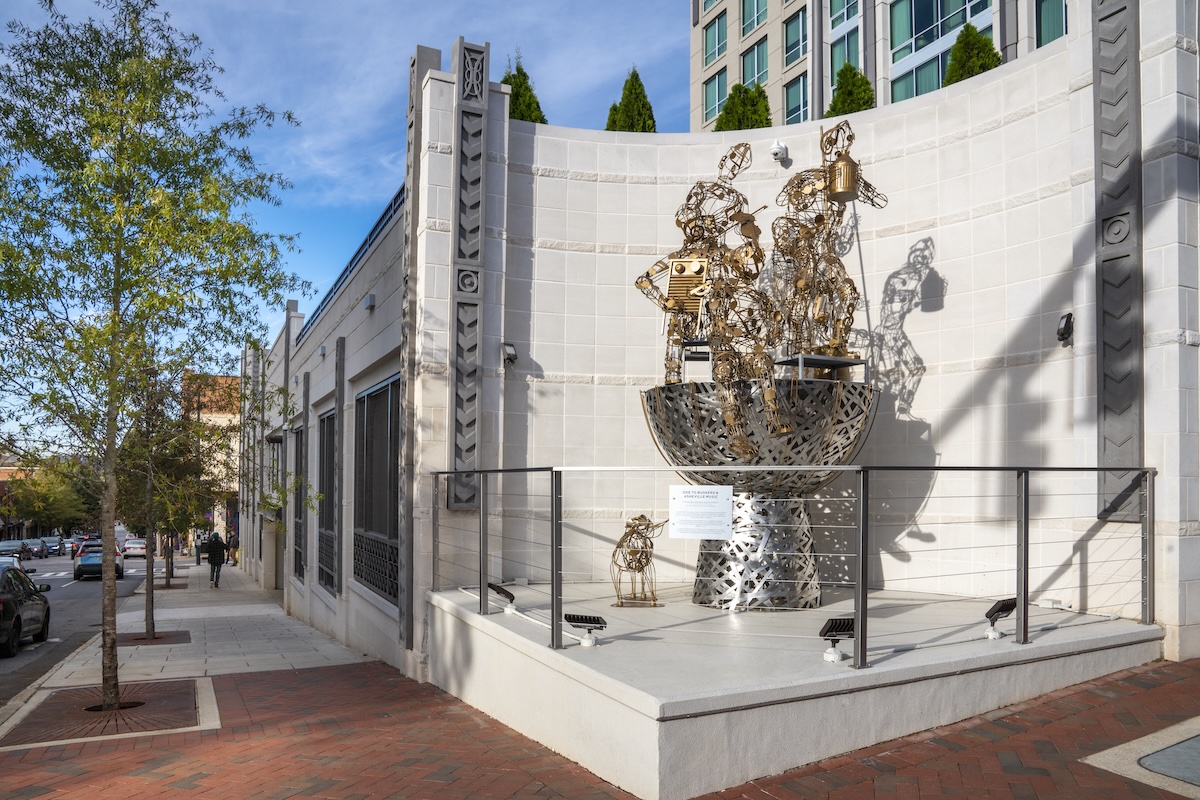 Inside the art-focused Kimpton Arras Hotel in downtown Asheville