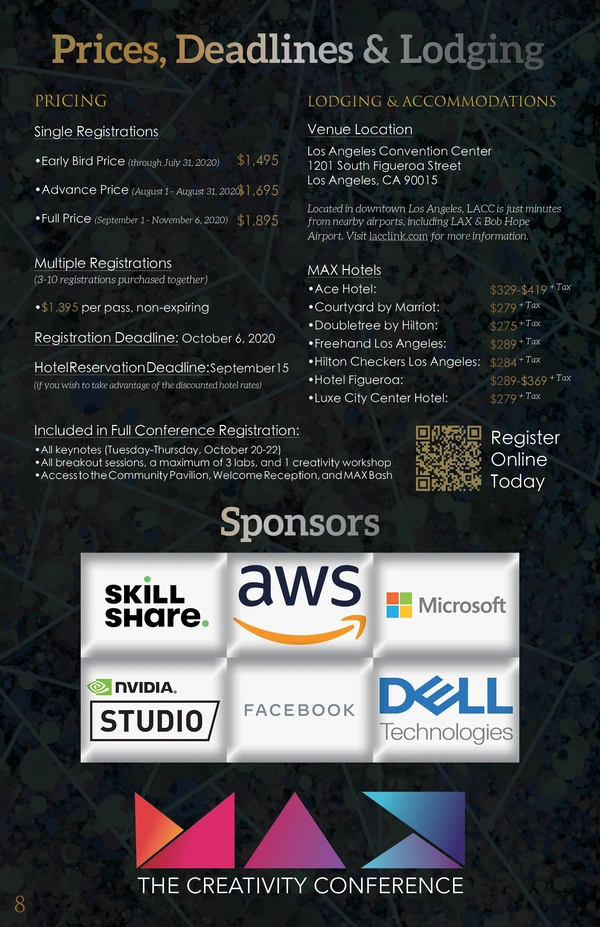 Program Back Cover - Event Info