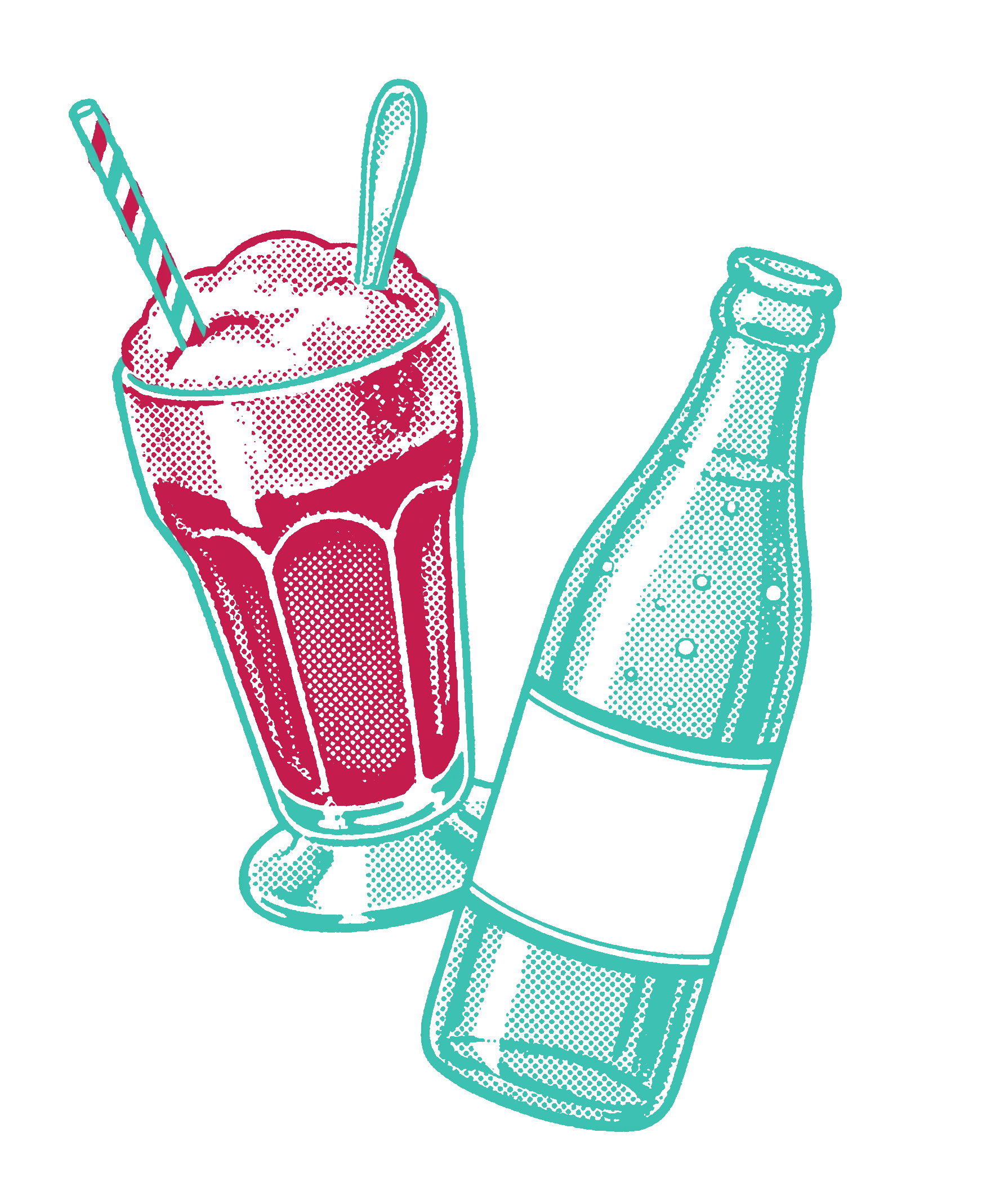 Ilustración de ice cream soda