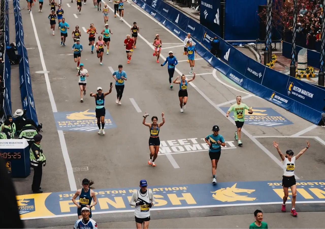 Boston Race finish line. 