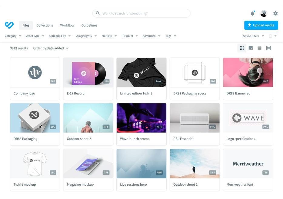 Bynder handles large asset libraries and structured workflows