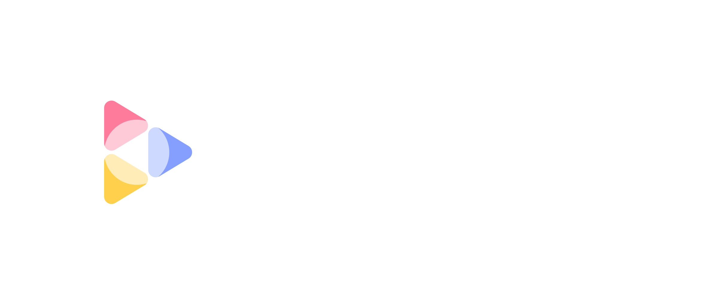 Neurons logo with white text and a triangular symbol composed of pink, blue, and yellow shapes on a black background.