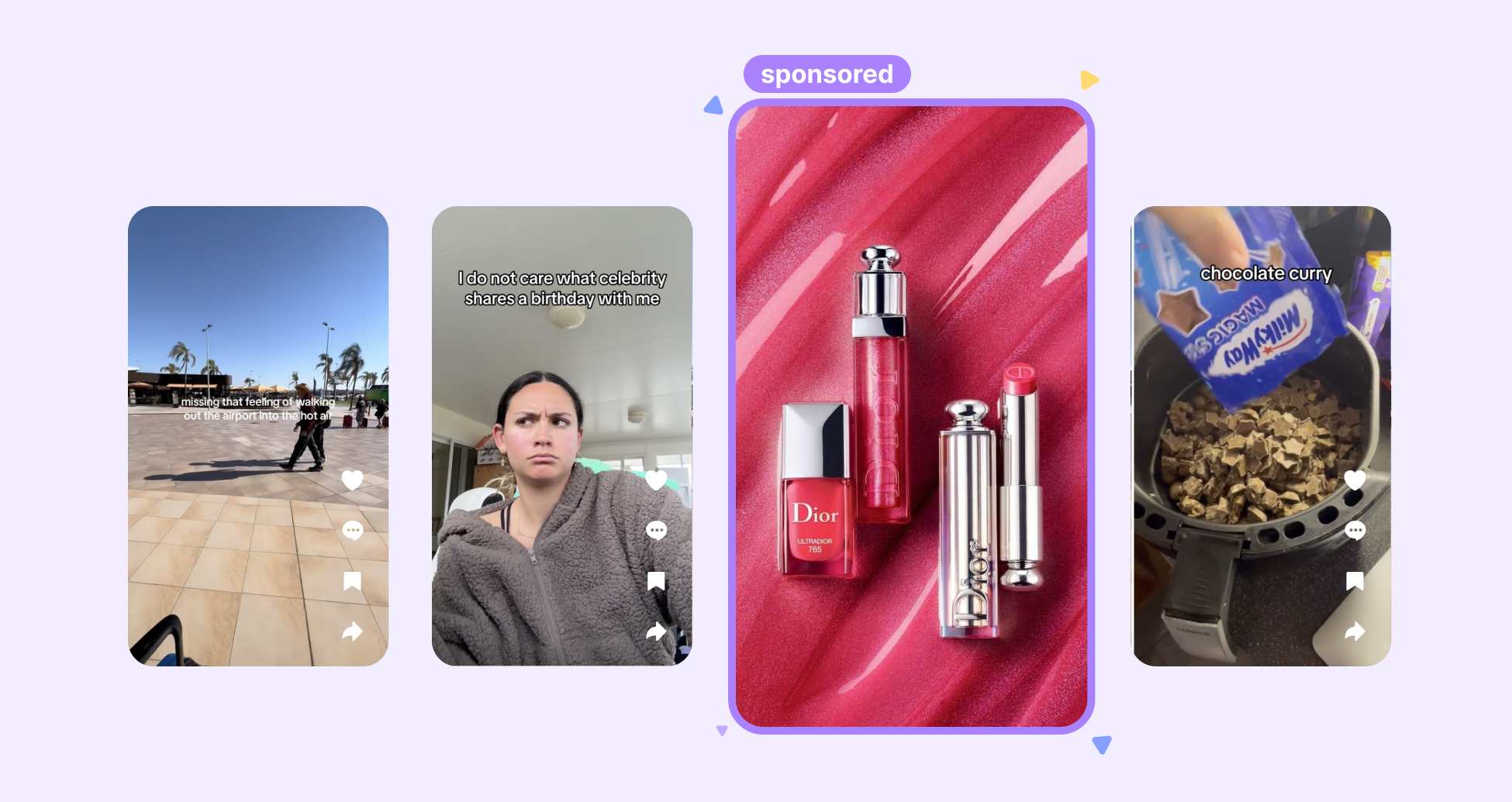 The visual shows in-market ad testing in a TikTok environment to see how ads perform in terms of clicks, conversions, engagement and more.