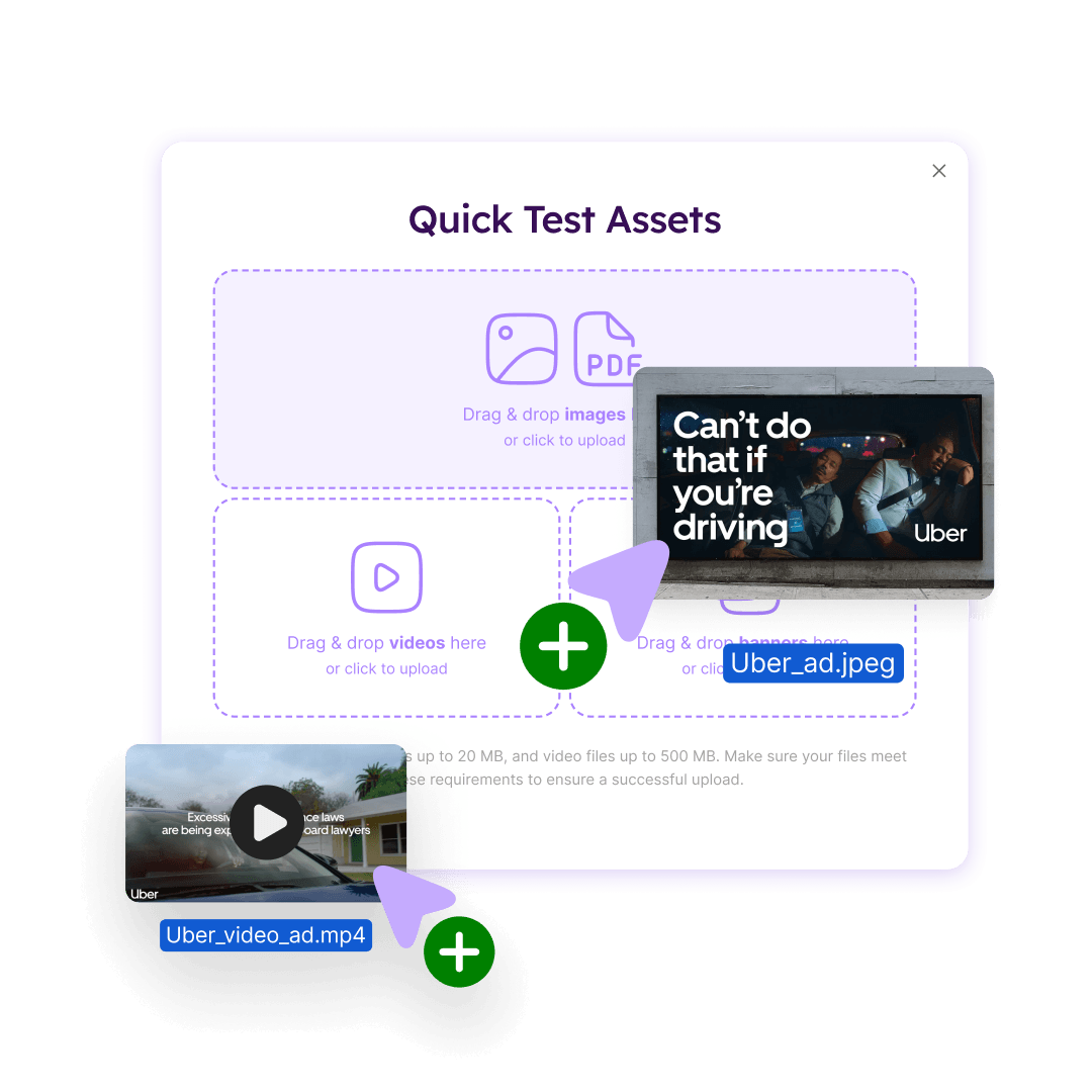 Screenshot of a Choco Loom chocolate ad with strawberry and blueberry flavor, showing a neurons impact score of 8.6 and various attention metrics.