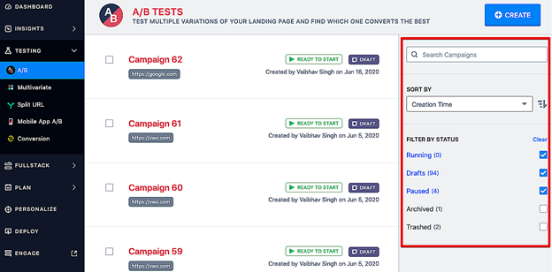 VWO supports multivariate testing across digital campaigns