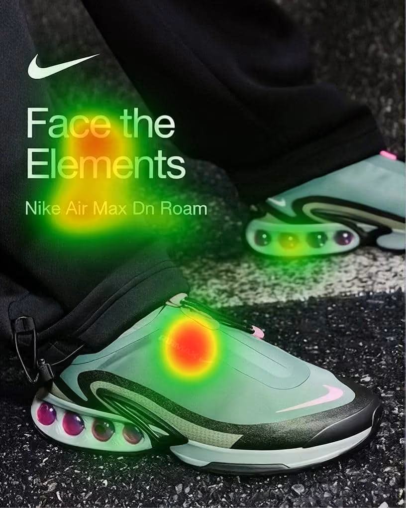 Nike ad with Neurons attention heatmap