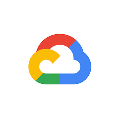 Google Cloud logo with a cloud shape in red, blue, yellow, and green colors.