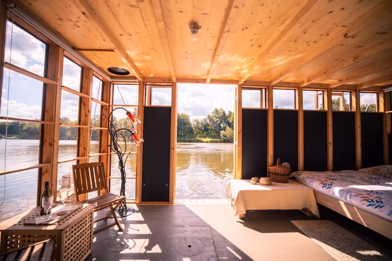 ubytování na vodě se saunou Altány Orlice