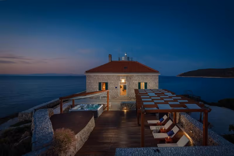 dovolená v Chorvatsku ubytování na soukromém ostrově