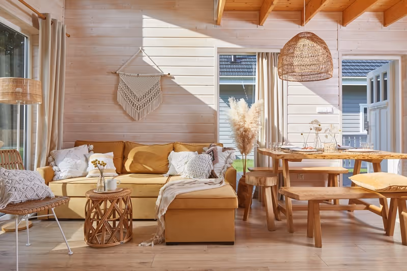 W brzozowym gaju domeček Boho