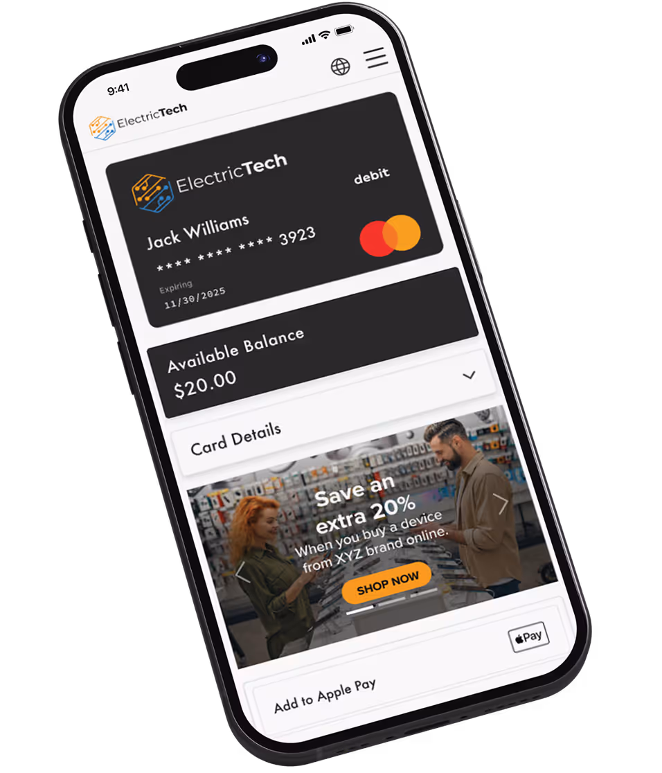 electrictech phone mockup.