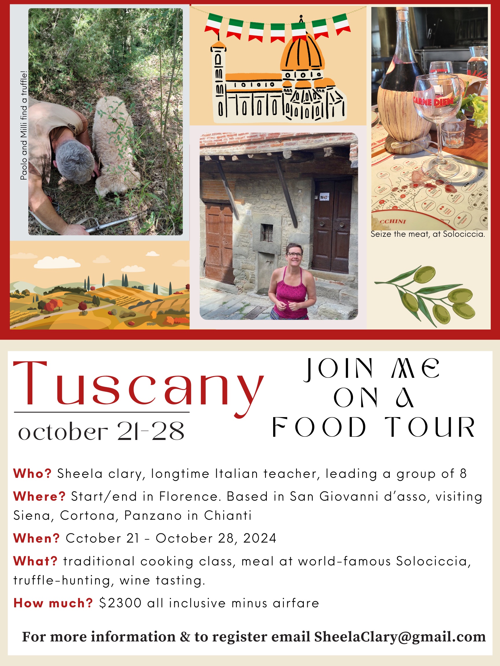 Join me for a culinary week in Tuscany