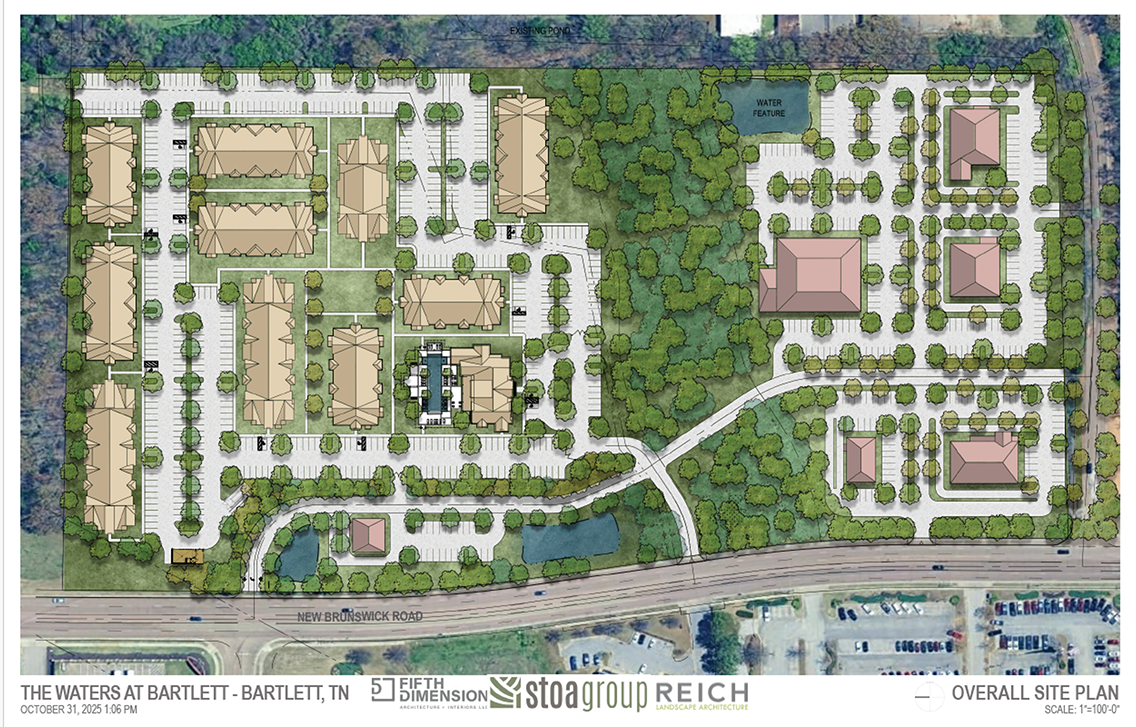 The Waters at Bartlett Will Add 312 New Homes and Commercial Space
