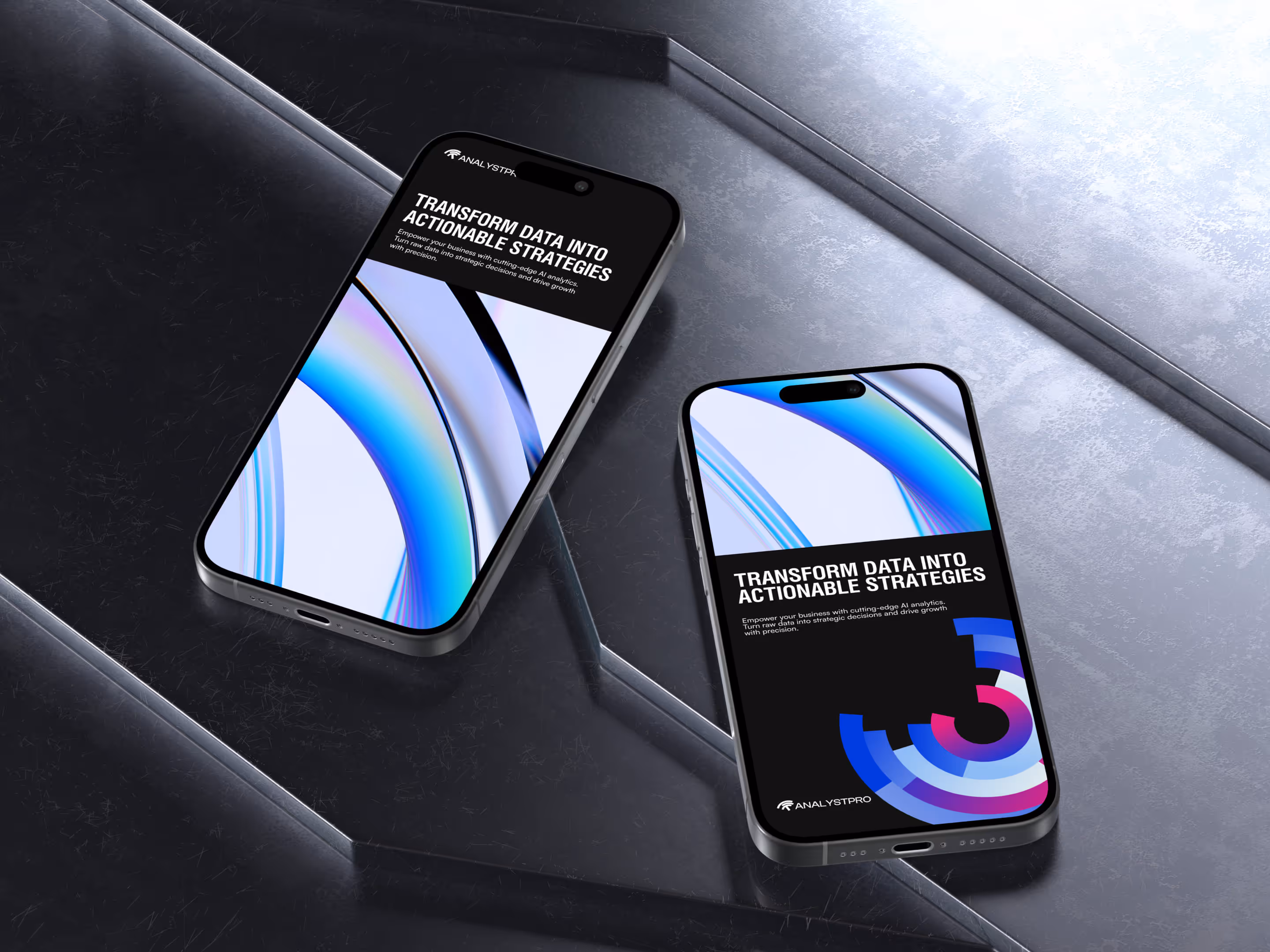 AnalystPro posts on two phones: Transform data into actionable strategies