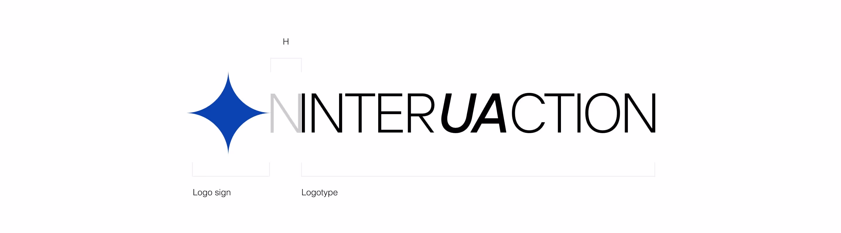 Логотип InterUAction: знак-зірка й логотип