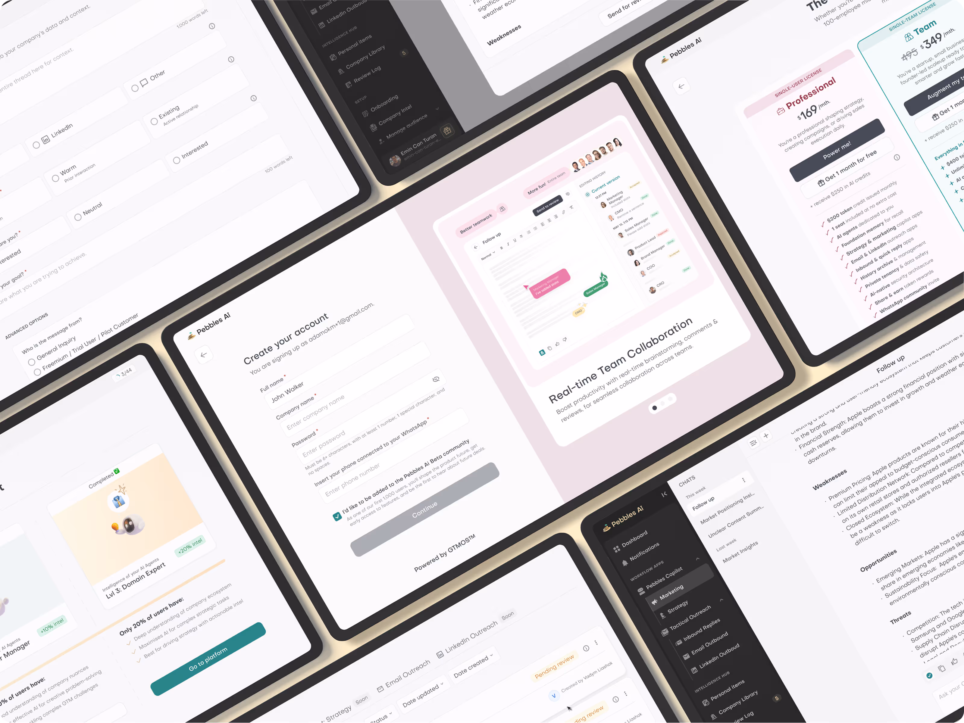 Pebbles Ai was created to enable every B2B professional to access world-class GTM strategies and intelligent execution tools through cutting edge AI, creating a fair B2B playing field where every business can maximise its unmet growth potential without breaking the bank.
