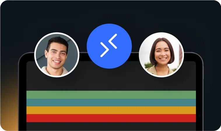 linux remote management connection showing remote desktop access between users