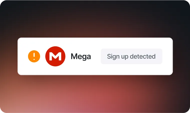 Shadow IT management alert showing detection of an unauthorized app signup powered by Swif.ai.