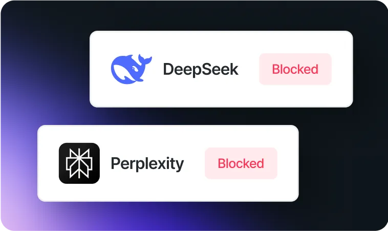 Shadow IT detection interface showing blocked unauthorized apps managed by Swif.ai.