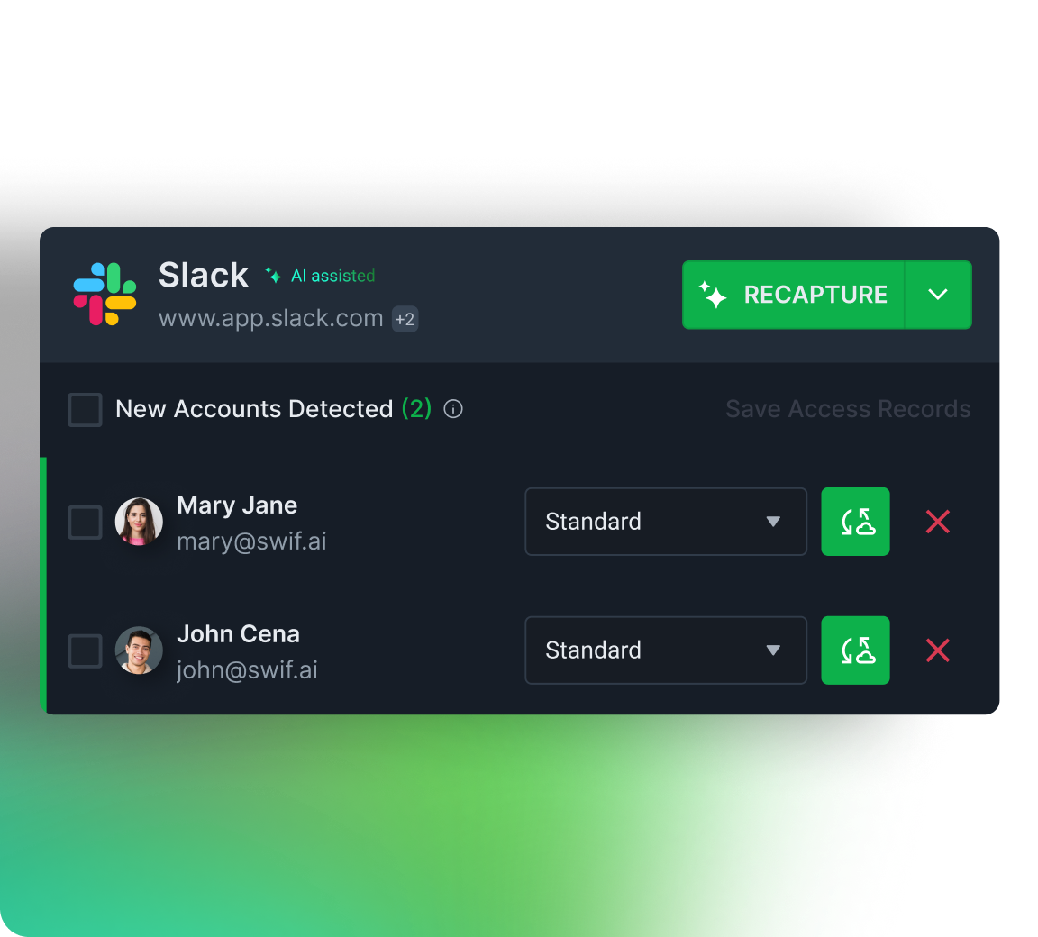 Swif IQ detecting new Slack accounts for automation setup
