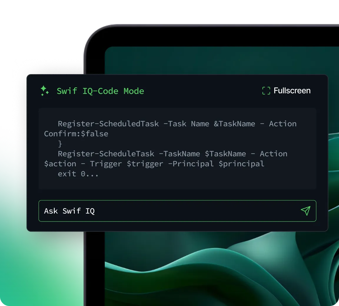 Apple MDM software by Swif.ai detecting unauthorized SaaS and AI tools for shadow IT visibility and device security.