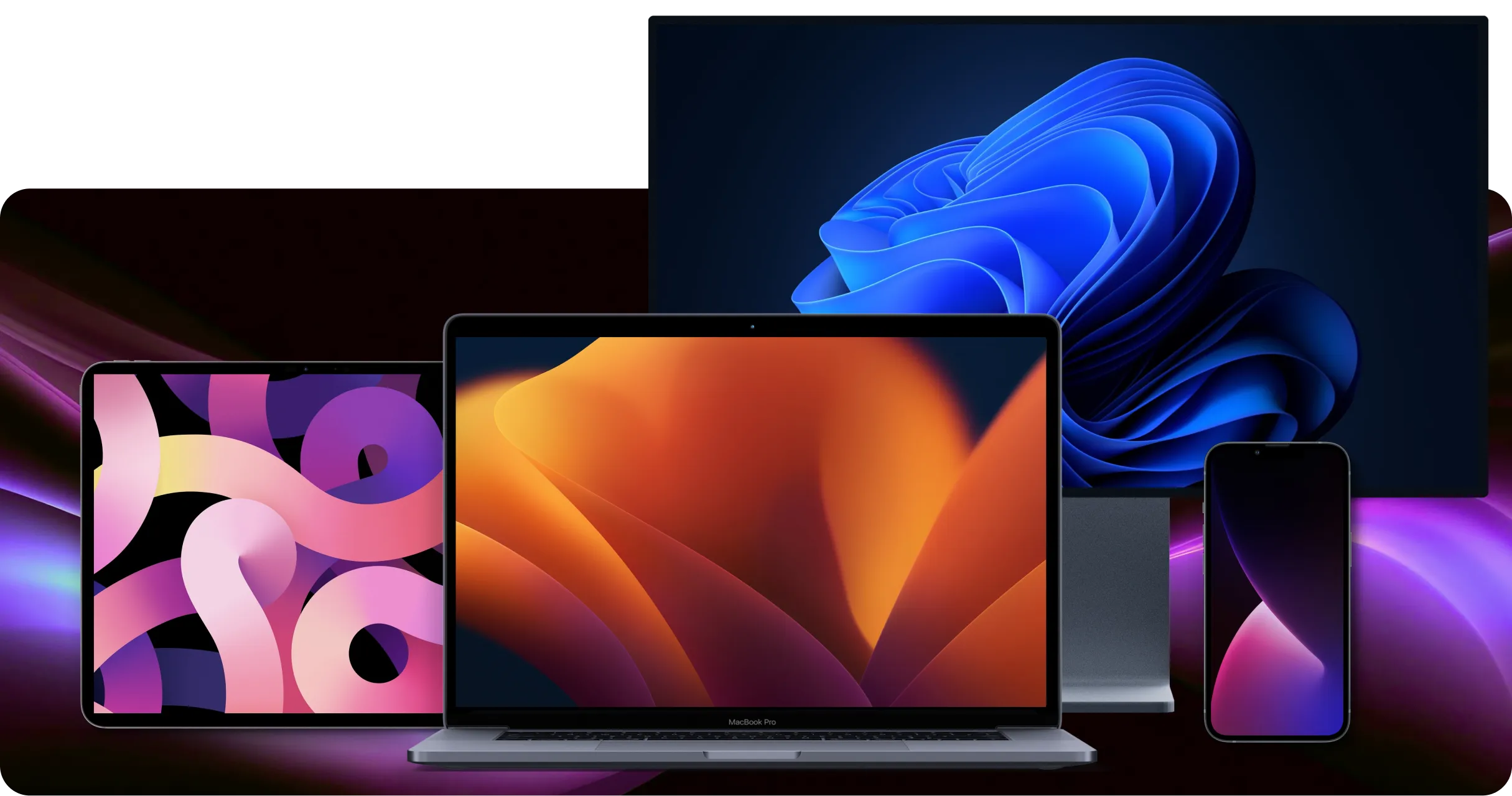 Unified endpoint management dashboard showing Swif.ai MDM software managing Apple, Windows, and Linux devices from one platform
