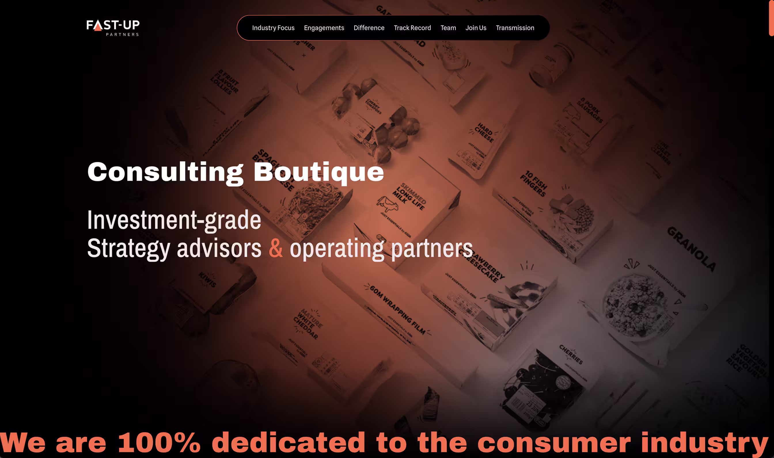 Refonte et développement Webflow du site de Fast-Up Partners, cabinet de conseil en stratégie B2C Paris New York — Aurélien Bassemayousse