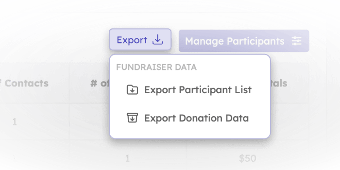 Export your Calendar fundraiser data via CSV exports.