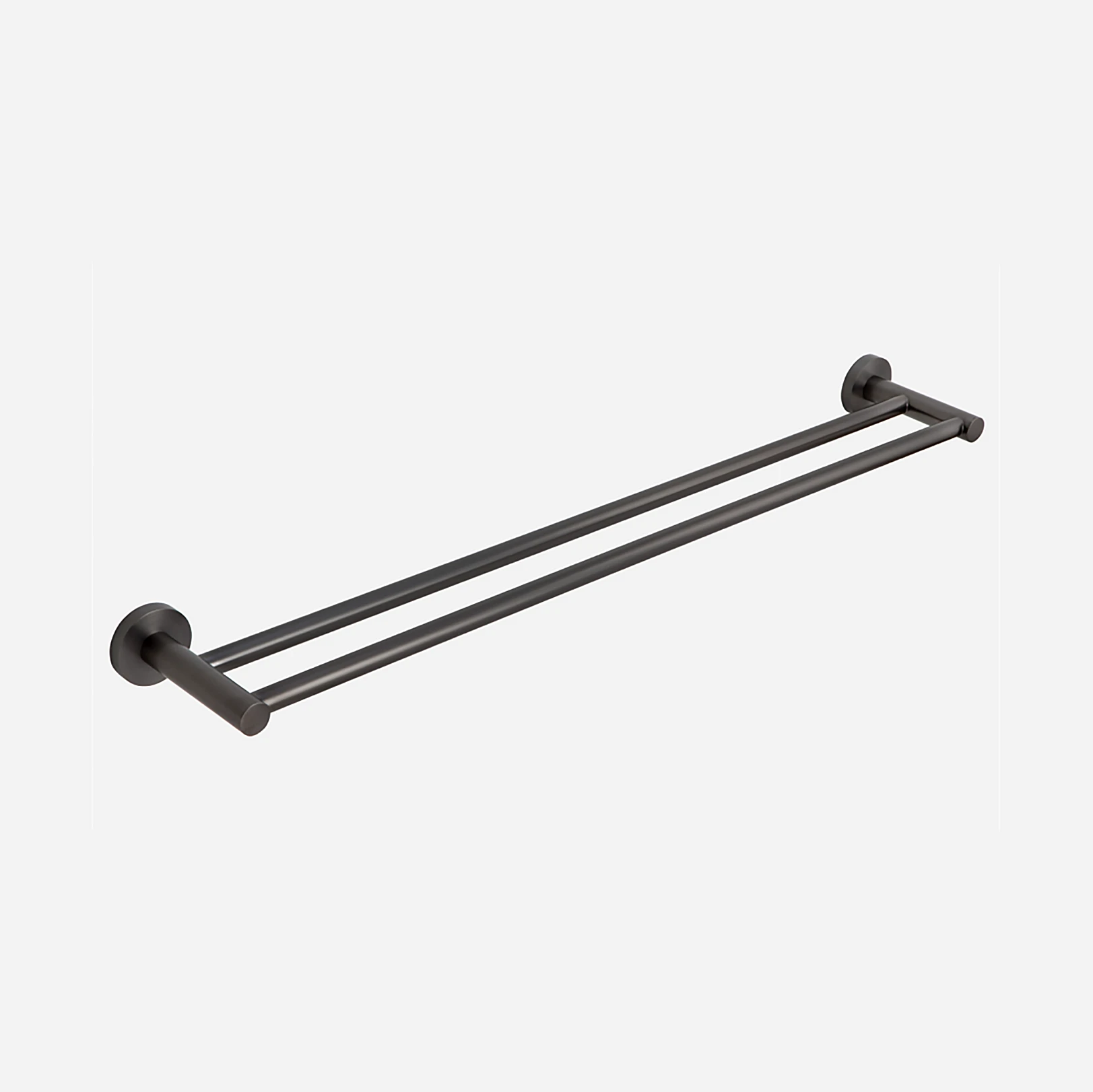 2 x ABI Elysian Double Towel Rail 750mm - Brushed Gunmetal