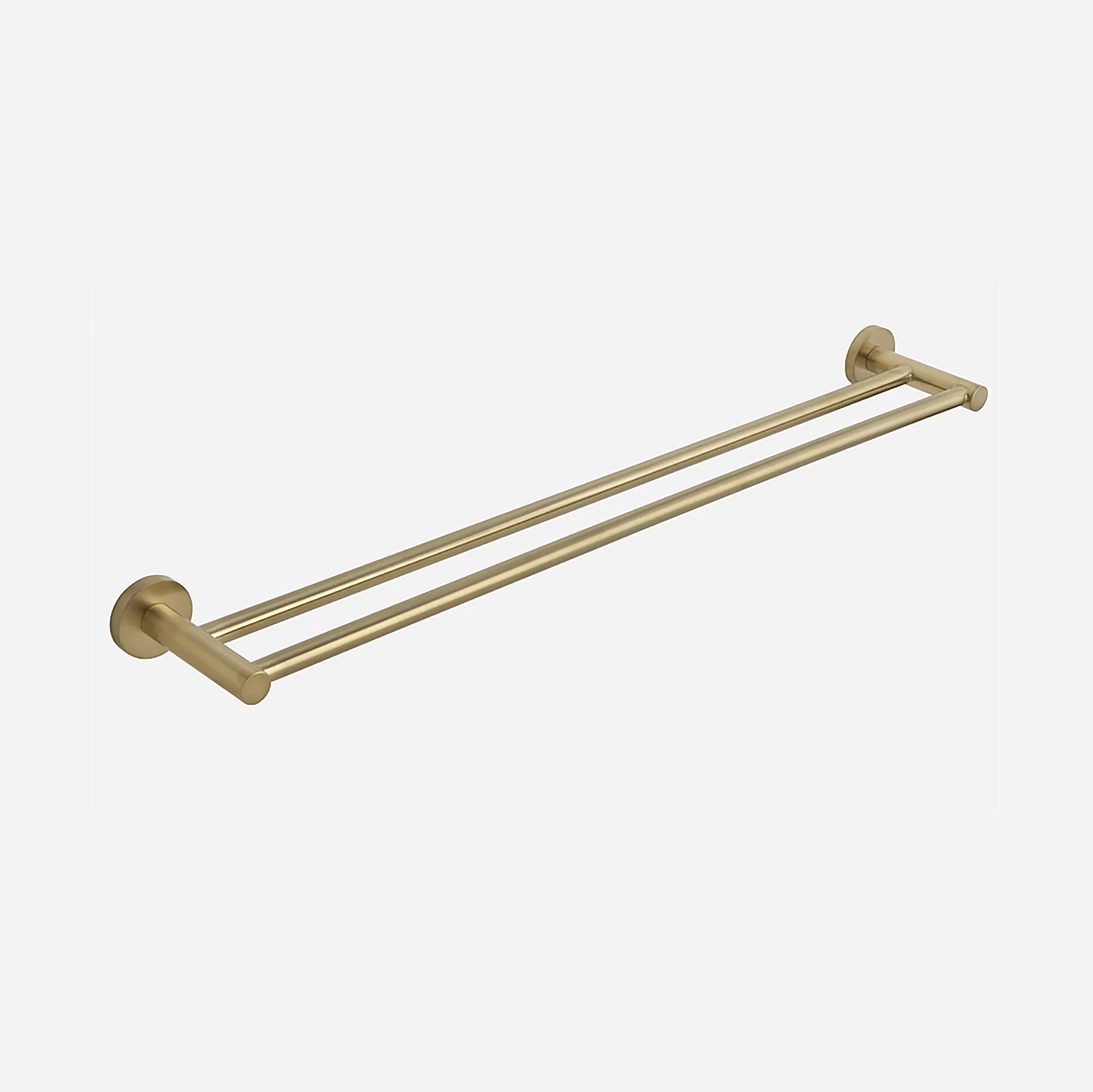 2 x ABI Elysian Double Towel Rail 750mm - Brushed Brass