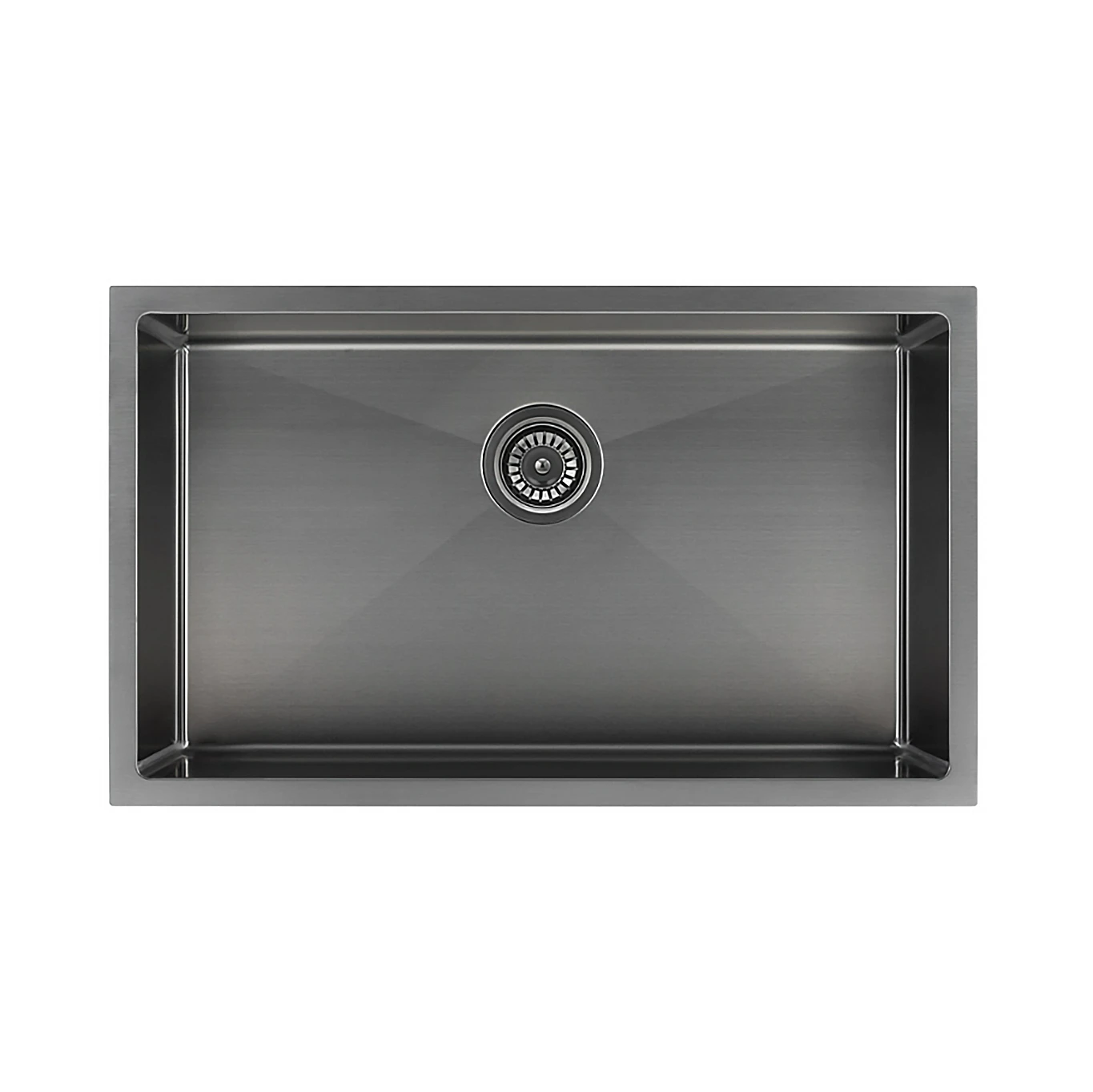 ABI Vari Single Sink 750mm W/ Rack - Brushed Gunmetal