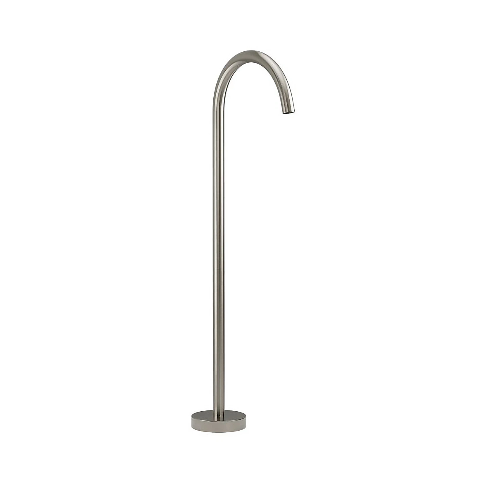 ABI Floor Mounted Bath Filler with Elysian Minimal Mixer - Brushed Nickel