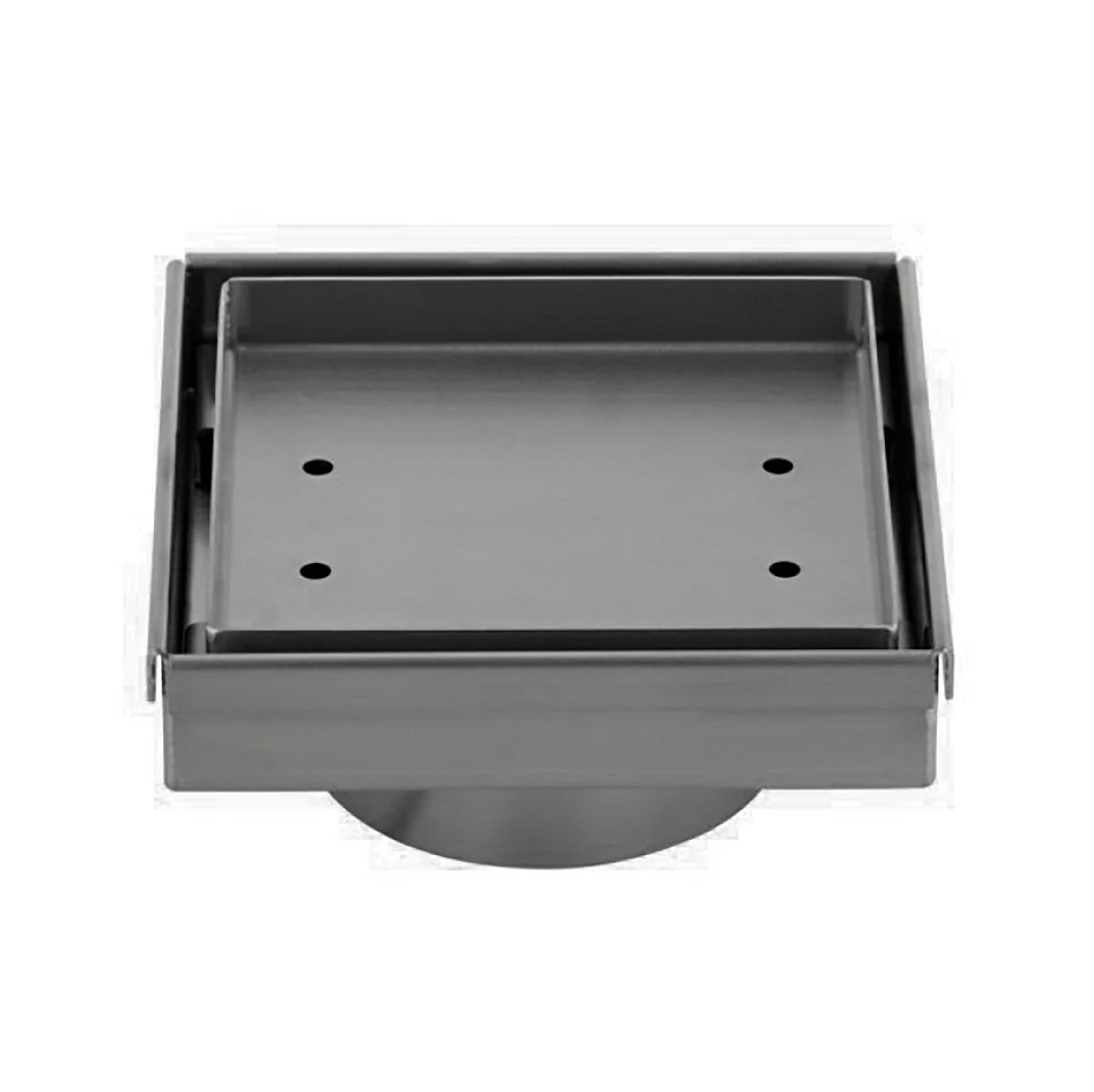 ABI Pixi Tile Insert - Room Floor Waste 125mm - Brushed Gunmetal