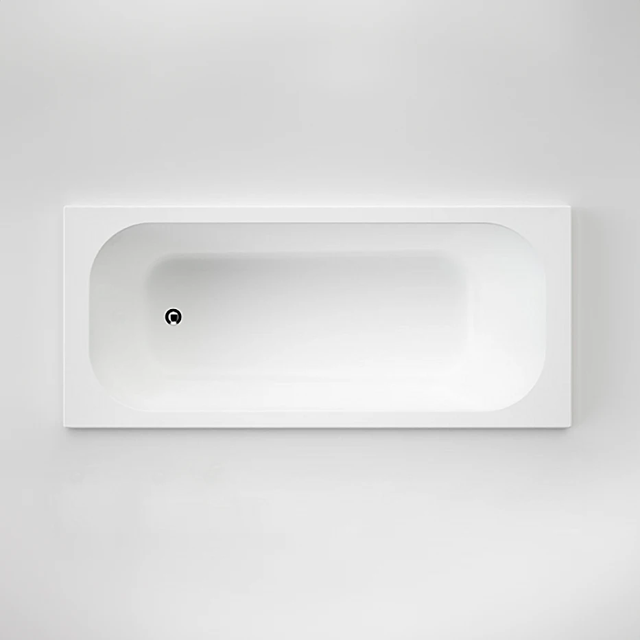 Luna 1675 Island Bath - LU71SW in tiled bath hob