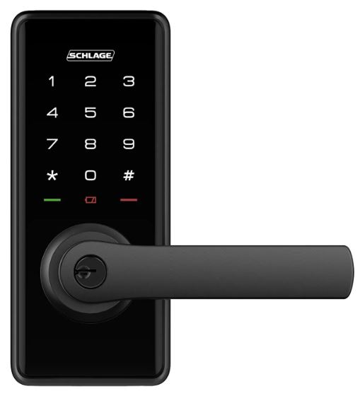 Schlage Ease™ S2 Smart Lock with Lever Black
