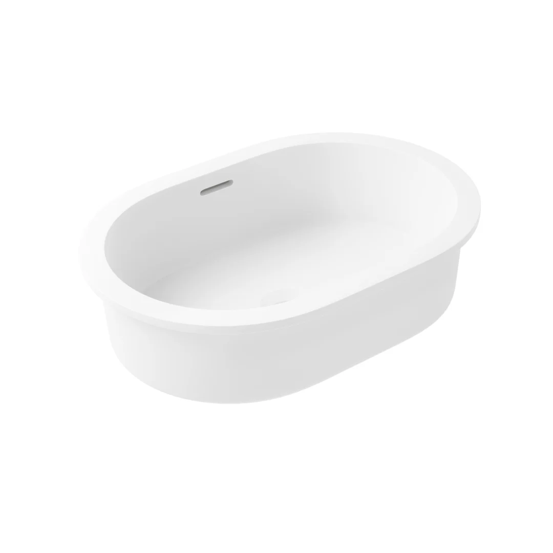 ABI Zuri Basin Sink - Zuri Round Undercounter Basin 520mm (Large) - Matte White
