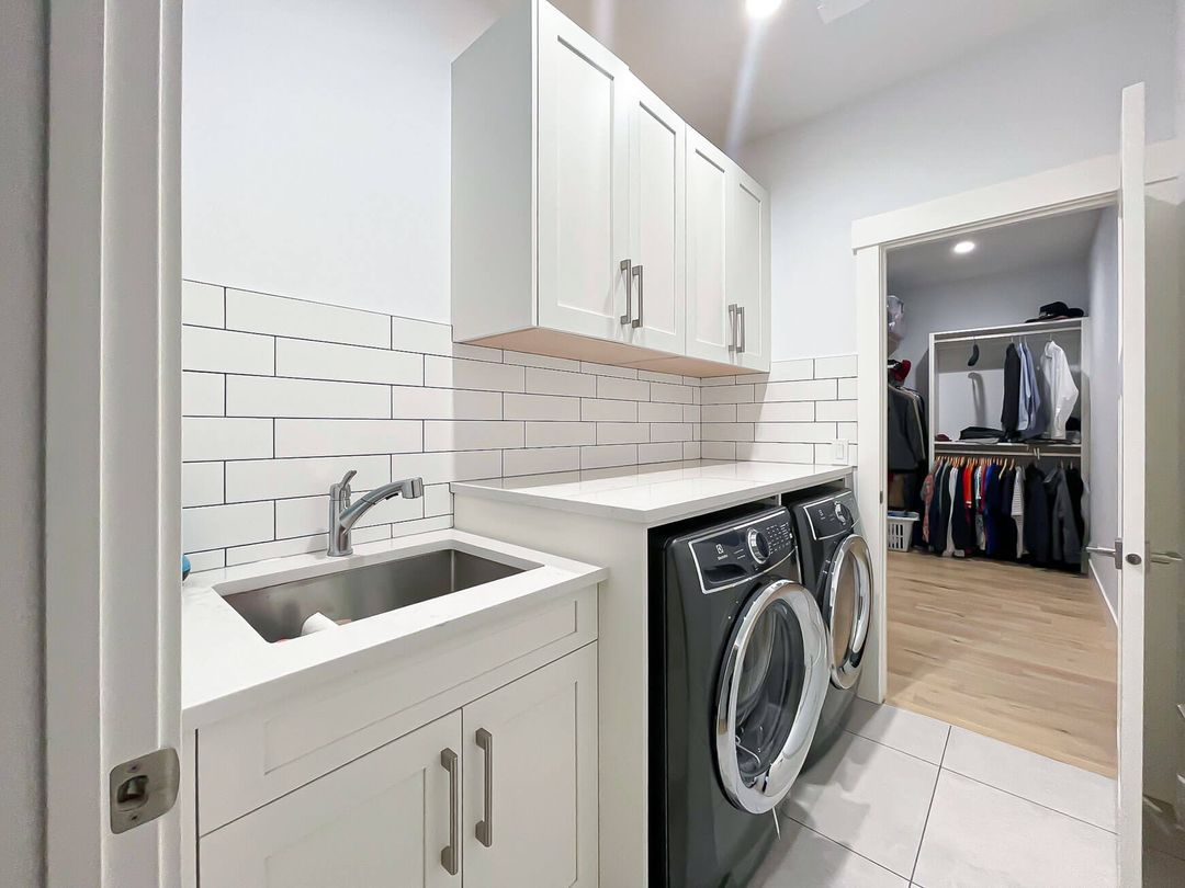 how high to hang cabinets in laundry room